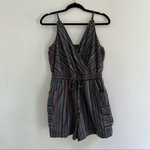 Wild Fable | striped romper with pockets | size: M